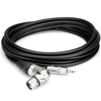 

Hosa Technology Camcorder Microphone Cable, Neutrik Right-Angle XLR3F to Hosa 3.5mm TRS, 1.5'