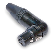 

Hosa Technology Neutrik 3 Pole Right Angle XLR Female Cable Connector, Black Metal Housing