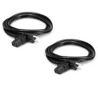 

Hosa Technology 2x Right-Angle IEC C13 to NEMA 5-15P Power Cord 1'
