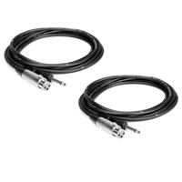 

Hosa Technology 2x Unbalanced 3-Pin XLR Female to Mono 1/4" Male Audio Cable 2'