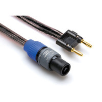 

Hosa Technology 30' Neutrik SpeakON to Dual Banana Speaker Cable, Black Zip-Style Jacket