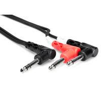 

Hosa Technology 3.3' Right Angle 1/4" Stereo to Two Right Angle 1/4" Mono Send / Return (Insert) Cable