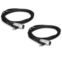 

Hosa Technology 2x 5' Right Angle Stereo 3.5mm, 1/8", Mini Male to 3 Pin XLR male, XVM-105M