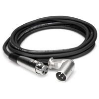 

Hosa Technology 15' 3 Pin XLR Straight Female to Right Angle XLR Male Balanced Audio Interconnect Cable.