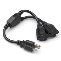 

Hosa Technology YAC-407 1.5' Dual NEMA 5-15R to NEMA 5-15P Power Extension Y Cable