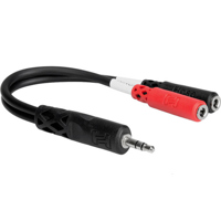 

Hosa Technology 6" Stereo 3.5mm Male to Two Mono 3.5mm Female Y-Cable
