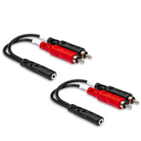 

Hosa Technology 2x Stereo 3.5mm Female to Two RCA Male Y-Cable 6"