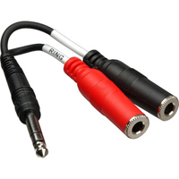 

Hosa Technology 6" Stereo 1/4" Male to Two Mono 1/4" Female Y-Cable