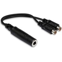 

Hosa Technology 6" Mono 1/4" Female to Two RCA Female Y-Cable