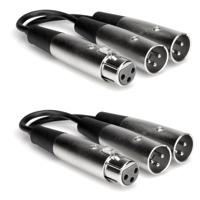 

Hosa Technology 2x 3-Pin XLR Female to 2-XLR Male Y-Cable 6"