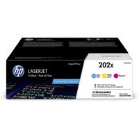 

HP 202X High Yield Cyan/Magenta/Yellow Original LaserJet Toner Cartridges for LaserJet Pro MFP M281fdw & M254dw, 2500 Pages Yield, 3-Pack