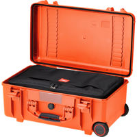 

HPRC HPRC2550W 20" Water-Resistant Hard Case with Interior Nylon Bag and Built-In Wheels, Break Resistant, Orange