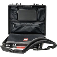 

HPRC 2580ADV Resin Hard Case with 15" Laptop Bag, Black with Red Handle