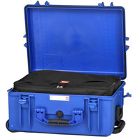 

HPRC HPRC2600W Water-Resistant Hard Case with Interior Nylon Bag and Built-In Wheels, Break Resistant, Blue
