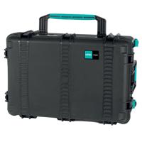 

HPRC 2760WE Wheeled Resin Hard Case without Foam, Black with Blue Handle