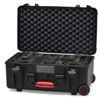 

HPRC BAT2550W Wheeled Resin Hard Case with Foam for DJI Matrice 200/210 Batteries, Black with Red Handle