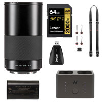 

Hasselblad 120mm F/3.5 XCD Macro Lens for X1D Bundle with Extra Battery, Battery Charger Hub, 64GB UHS-II V90 SD Card, Card Reader, Camera Strap