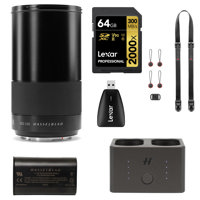 

Hasselblad 135mm F/2.8 XCD Lens for X1D Bundle with Extra Battery, Battery Charger Hub, 64GB UHS-II V90 SD Card, Card Reader, Camera Strap
