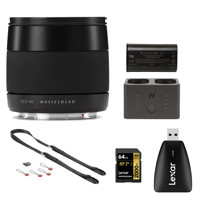 

Hasselblad 45mm F/3.5 XCD Lens for X1D Bundle with Extra Battery, Battery Charger Hub, 64GB UHS-II V90 SD Card, Card Reader, Camera Strap