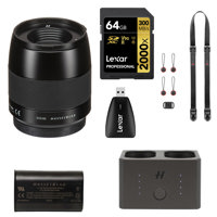 

Hasselblad 65mm F/2.8 XCD Lens for X1D Bundle with Extra Battery, Battery Charger Hub, 64GB UHS-II V90 SD Card, Card Reader, Camera Strap