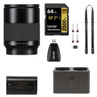 

Hasselblad 80mm F/1.9 XCD Lens for X1D Bundle with Extra Battery, Battery Charger Hub, 64GB UHS-II V90 SD Card, Card Reader, Camera Strap