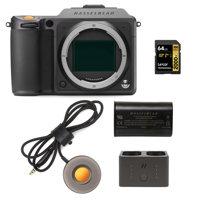

Hasselblad X1D II 50C 50MP Medium Format Mirrorless Digital Camera Bundle with Release Cord X, Charger Hub, Extra Battery, 64GB UHS-II V90 SD Card
