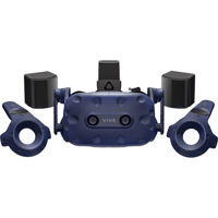 

HTC VIVE Pro Full Kit, Includes 2x Controller with Lanyard, 2x SteamVR Base Station 2.0, Link Box, Headset with Cable