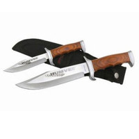 

Humvee Gear 2 Piece Bowie Knife Set, One 10" Blade & One 14" Blade, Black/Silver
