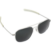 

Humvee Gear 57mm Bayonette Style Military Sunglasses, Gray Lens, Matte Silver Frame