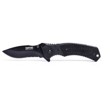 

Humvee Gear Recon 10 Folding Knife with 1/3 Serrated Stainless Steel Black Blade and Thumb Stud, Black