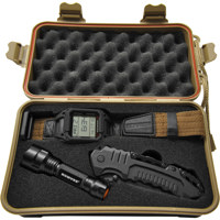 

Humvee Gear Recon Mission Serrated Drop Point Knife, with Tactical LED Flashlight and Digital Watch