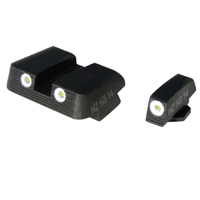 

HiViz NITESIGHT Tritium Front and Rear Set for Glock Handguns in 9mm, .40 S&W and .357 Sig Calibers