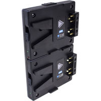 

Hawk Woods AB-MCF1 Gold Mount to Mini V-Lok Battery Dual Hot-Swap Plate with 2x powerCON Ports