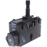 

Hawk Woods SPG-14AD Spigot Anton Bauer 14V Light Stand Power Adapter with D-Tap Wired, Gold Mount
