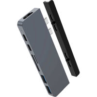 

Hyper HyperDrive DUO 7-In-2 USB-C Hub for MacBook Pro and MacBook Air, Space Gray
