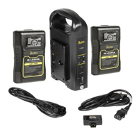 

Ikan C-2KIT-95A Dual Pro Battery Charger with 2x 95Wh Gold Mount Batteries and AB-USB Adapter