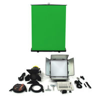 

Ikan Drop Ceiling Mount Chroma-Key Light Kit with LBX10 Lyra 1x1 Bi-Color Studio Light and Helia 150W 4" Fresnel Bi-Color LED Light
