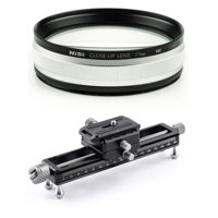 

NiSi Close Up Lens Kit NC 77mm with 67 & 72mm Adapters with NiSi NM-180 Macro Focusing Rail with 360 Degree Rotating Clamp