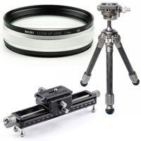 

NiSi Close Up Lens Kit NC 77mm with 67 & 72mm Adapters Bundle with NiSi NM-180 Macro Focusing Rail, Explorer GX-KIT Carbon Fiber Table Top Tripod