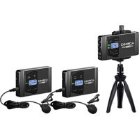 

Comica Comica CVM-WS60-COMBO Universal Wireless Mic System for DSLR & Smartphones, Includes 2x Transmitters and 1x Lavalier Receiver