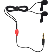 

Comica CVM-D02 14.8' Dual-Head Omnidirectional Condenser Lavalier Microphone for DSLR, GoPro and SmartPhone, Red