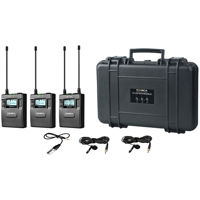 

Comica 120m Dual-Transmitter Lavalier Microphone Kit, Runs on Built-In Lithium-Ion Battery
