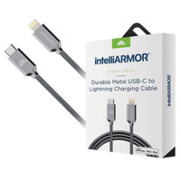 

IntelliARMOR 5' USB Type-C to Lighting LynkCable, Metal Gray