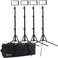 

Ikan IDK4312-V2 Bi-Color 4-Light Interview Kit, Includes 4x LED Lights with Barndoor, 4xStands, 4xDiffusers, 4xAdapters, 8xBatteries, 4xChargers, Case