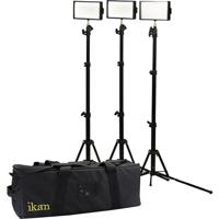 

Ikan iLED312-v2 3-Point Light Kit, Includes (3) iLED312-v2 Lights with Stands, AC Adapters, Batteries, Chargers & Carrying Case