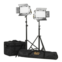 

Ikan Lyra Half x 1 Daylight 2-Point Soft Panel LED Light Kit, Includes 2x Gold Mount Battery Plate, 2x HD Light Stands, 2x V-Mount Battery Plate, 2x Yoke with Stand Receiver/Pin, 2x Heavy Duty Light Stand