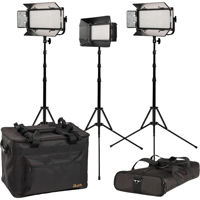 

Ikan Mylo Medium Bi-Color 3-Point LED Light Kit, Includes 1x Mylo Mini Quarter x 1 Light Fixture, 2x Mylo Half x 1 Light Fixture, CP Stand Bag, Light Bag, 3x Barndoor, 3x CP Light Stand