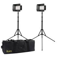 

Ikan 2-Point LED Light Kit, Includes 2x Mylo Mini Bi-Color Quarter Light, 4x Sony L Style Batteries, 2x Stands, 2x Neutral Diffusion Filter