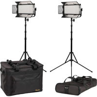 

Ikan Mylo MB8 2-Point Half x 1 Bi-Color LED Light Kit, Includes 2x Neutral Diffusion Filter, 2x Compact Light Stand, Stand Bag, Light Bag