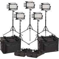 

Ikan Mylo MB8 5-Point Half x 1 Bi-Color LED Light Kit, Includes 5x Neutral Diffusion Filter, 5x Compact Light Stand, 2x Stand Bag, 2x Light Bag